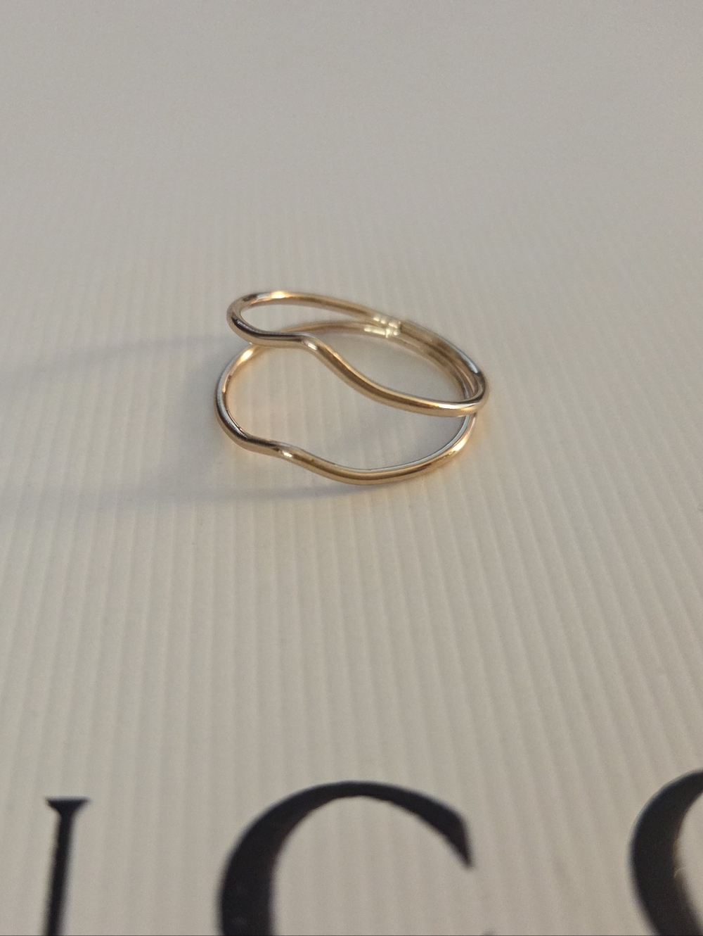 🔷️ Minimalist Gold V-Shaped Stacking Rings - Women Jewelry Size 6 NWT